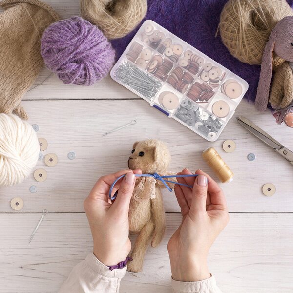 Set 90 Pezzi Giunti in Legno per Bambole e Marionette, Artigianato Creativo