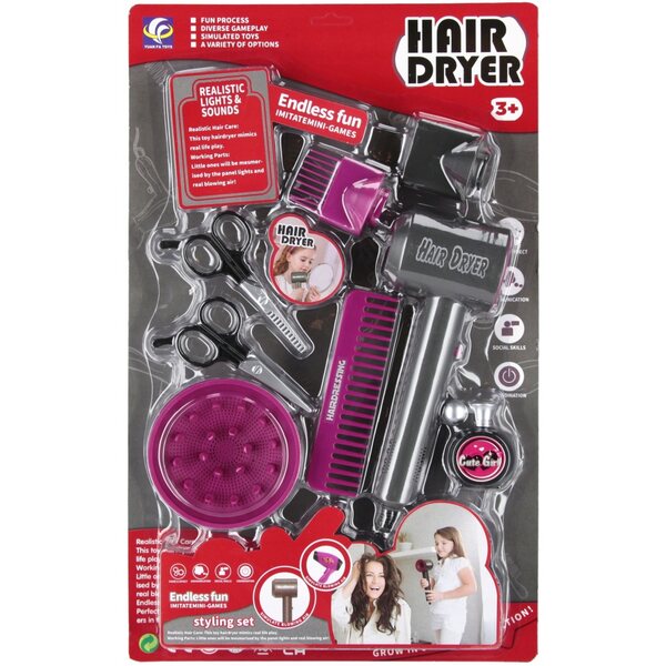 Set Parrucchiere per Bambini con Asciugacapelli Sonoro Mega Creative