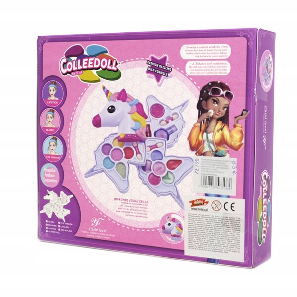Einhorn-Make-up-Set für Mädchen mit bunter Box und komplettem Zubehör