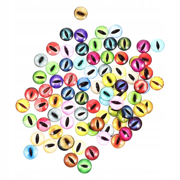 Glasaugen für Puppen, 12 mm, farbig – 100 Stück, sicher und dekorativ