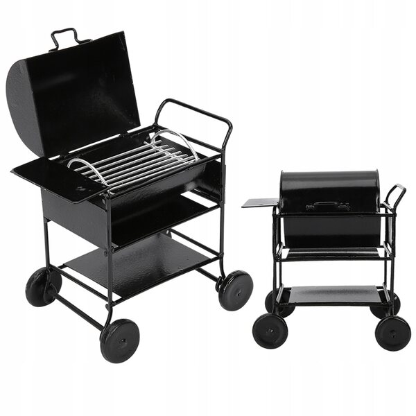Mini Grill Stand Carretto 1/12 per Casa delle Bambole, Altamente Realistico