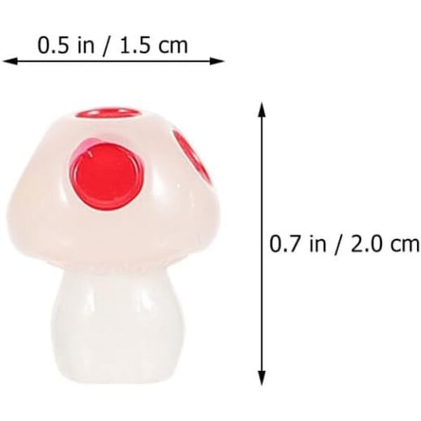 Toyvian 50 pezzi mini funghi fosforescenti in resina per decorazioni da giardino