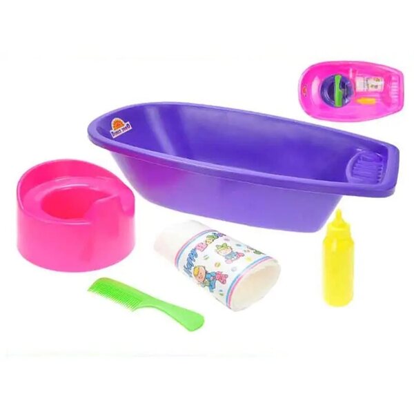 Kunststoff-Wanienka 40 cm mit Zubehör für Puppen für Kinder ab 3 Jahren