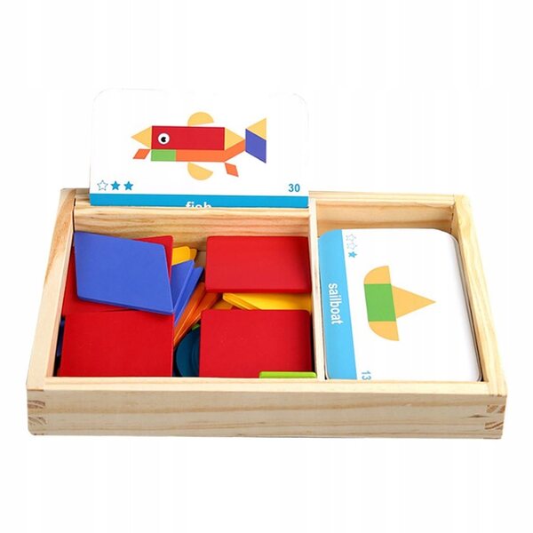 Montessori-Holzpuzzle-Set mit geometrischen Formen für Kinder, 90 Teile