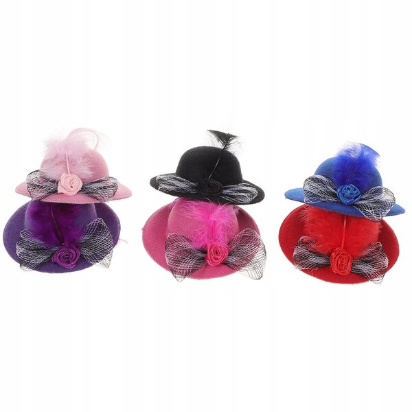 Set 6 Mini Cappellini Colorati per Bambole - Accessori Decorativi Creativi