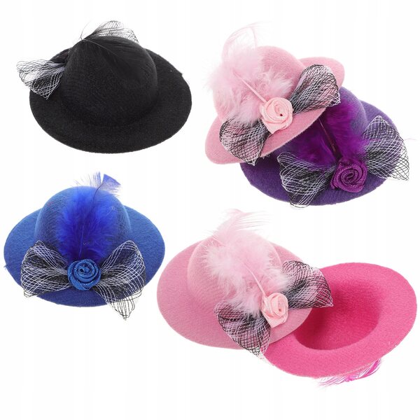 Set 6 Mini Cappellini Colorati per Bambole - Accessori Decorativi Creativi