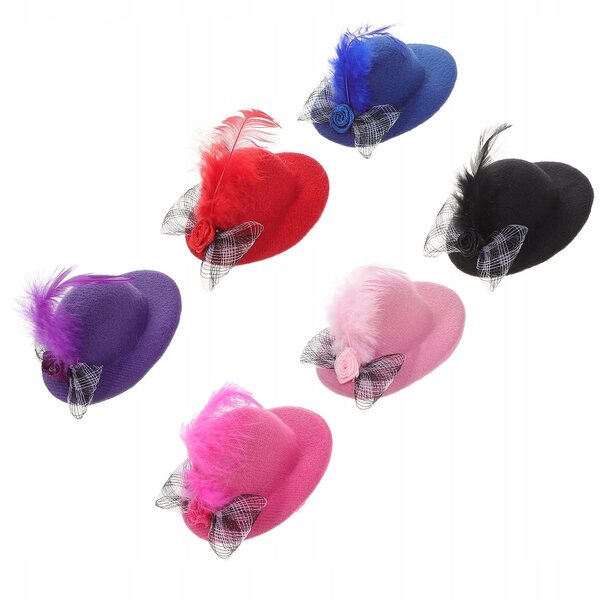Set 6 Mini Cappellini Colorati per Bambole - Accessori Decorativi Creativi