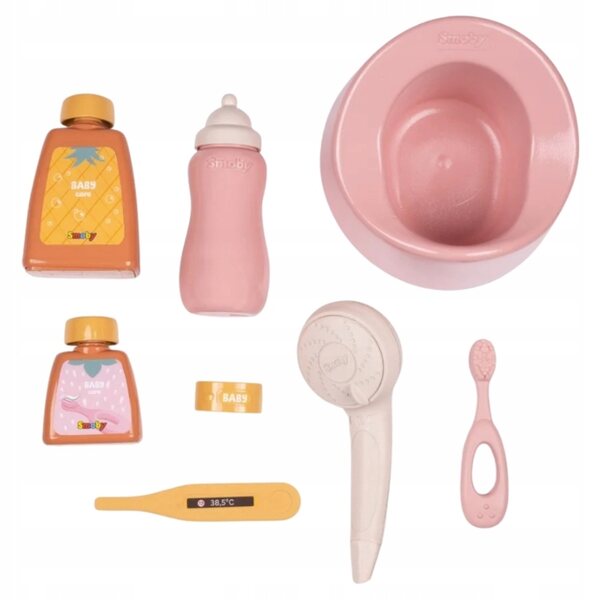Smoby Baby Nurse Badeset mit Wanne und Zubehör für 42 cm große Puppen