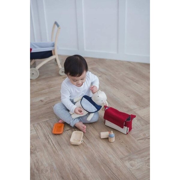 Plan Toys Holz-Fütterungsset für Kinder mit komplettem Zubehör