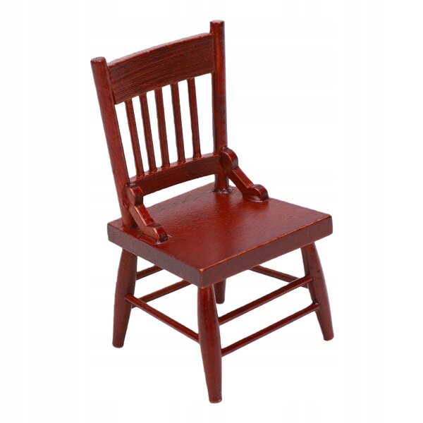 Sedia per casa delle bambole in miniatura Mobili decorativi in legno in scala 1:12
