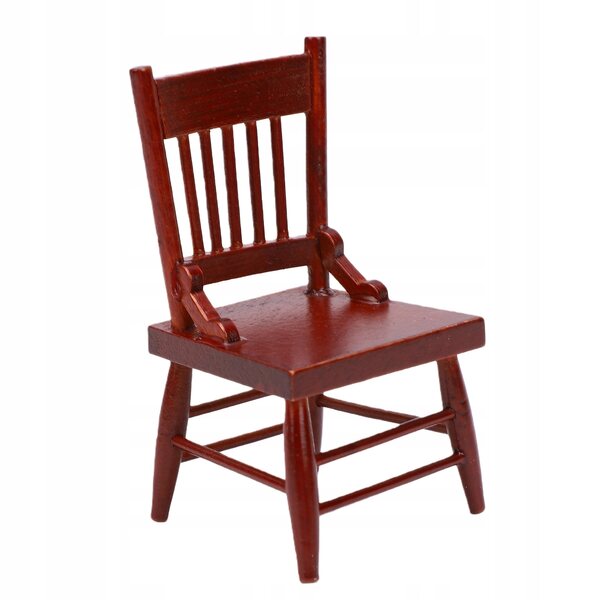 Sedia per casa delle bambole in miniatura Mobili decorativi in legno in scala 1:12