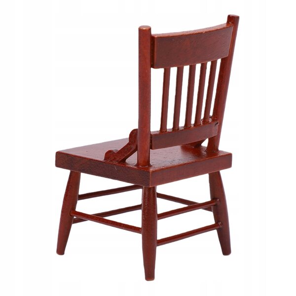 Sedia per casa delle bambole in miniatura Mobili decorativi in legno in scala 1:12