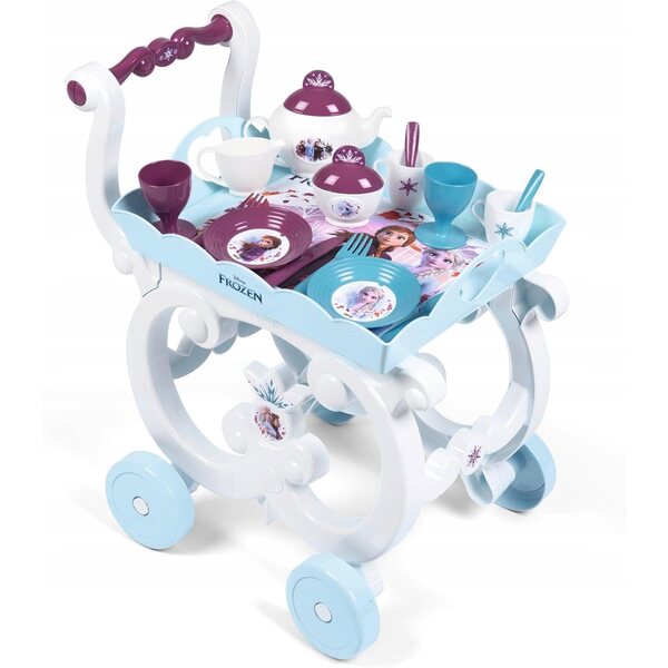 Kinder-Teewagen mit Tablett, Tassen und Spielzubehör