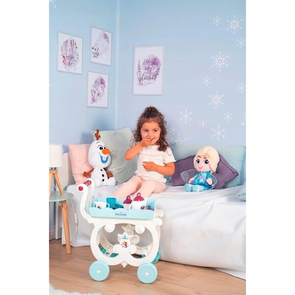 Kinder-Teewagen mit Tablett, Tassen und Spielzubehör