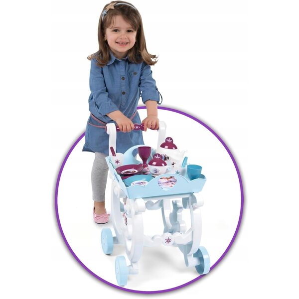 Kinder-Teewagen mit Tablett, Tassen und Spielzubehör