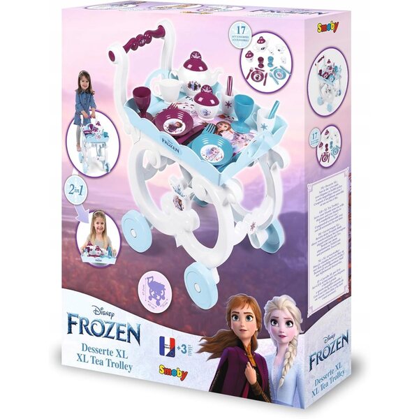 Kinder-Teewagen mit Tablett, Tassen und Spielzubehör