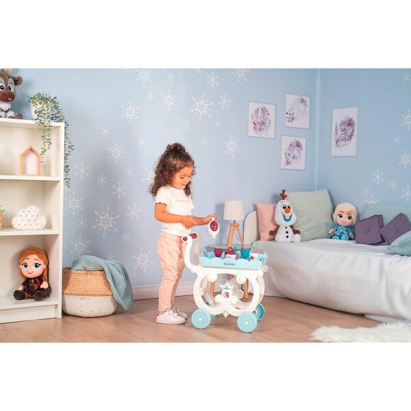 Kinder-Teewagen mit Tablett, Tassen und Spielzubehör