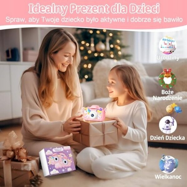 Digitalkamera für Kinder 48 MP Doppelkamera Selfie und kreative Funktionen