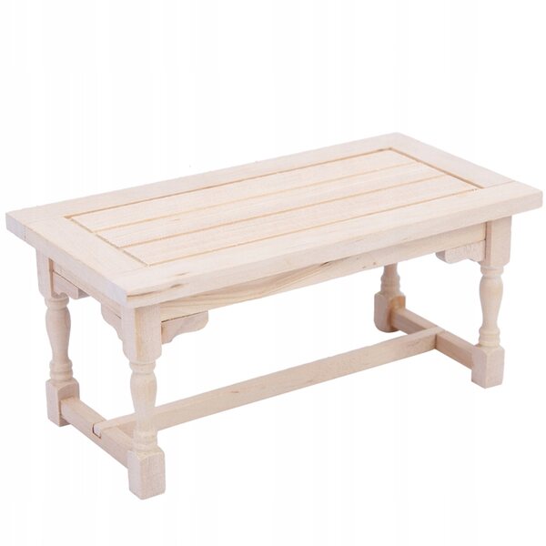 1:12 Mini-Holztisch für Puppenhaus, elegant und langlebig