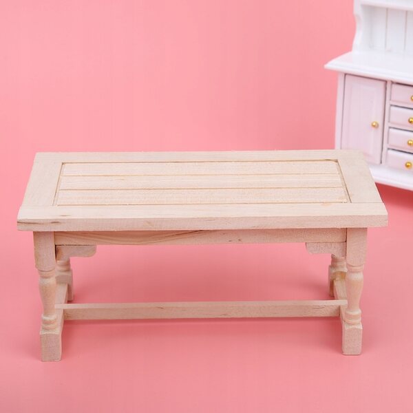 Mini tavolo in legno 1:12 per casa delle bambole, elegante e durevole