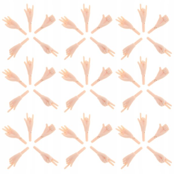 100 Stück beige PVC-Hände für Miniaturpuppen – DIY-Zubehör