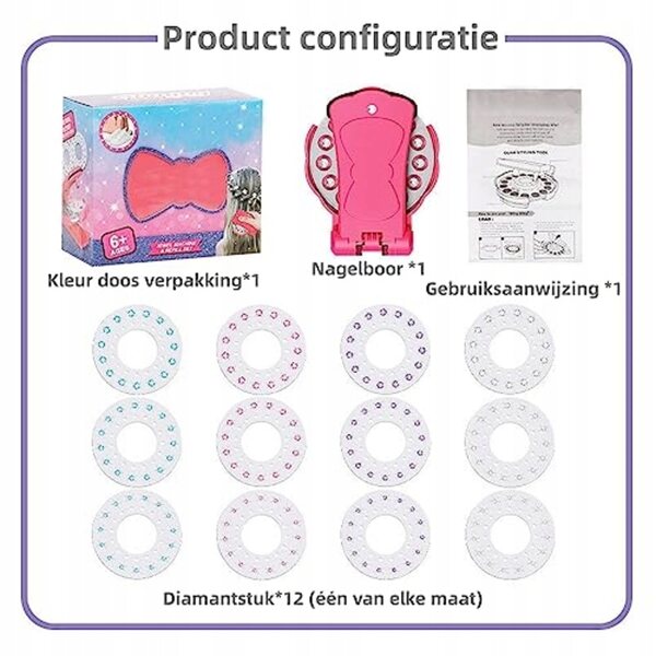 Set mit 180 glänzenden Frisurensteinen für Mädchen