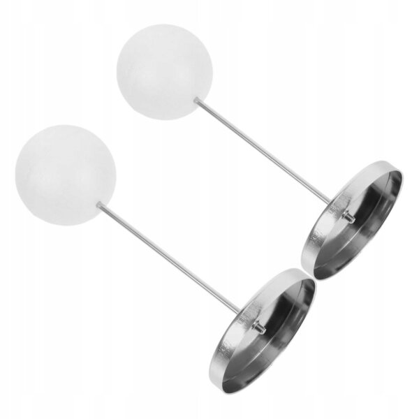 2 Sets silberner Ständer für Puppenperücken. Kompakte und platzsparende Ständer