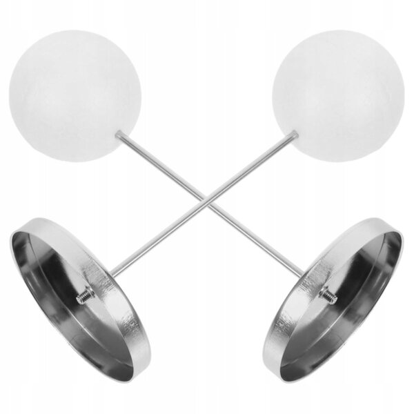 2 Sets silberner Ständer für Puppenperücken. Kompakte und platzsparende Ständer