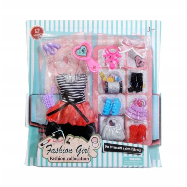 Kleidung und Accessoires für PIR-Puppen, komplett aus Stoff und Papier