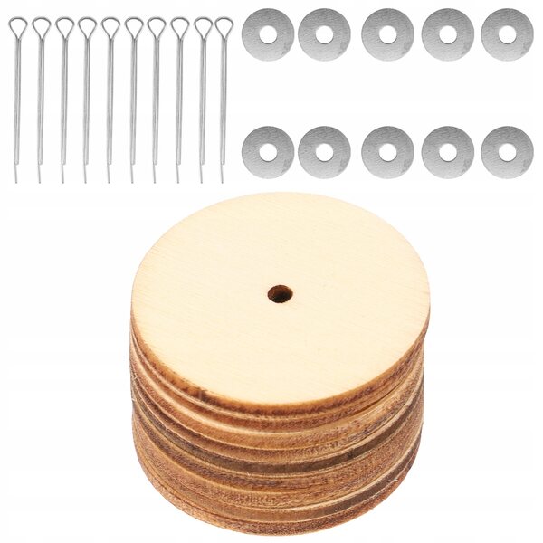 Set 20 Giunti in Legno Argento per Giocattoli di Peluche Mobili e Flessibili