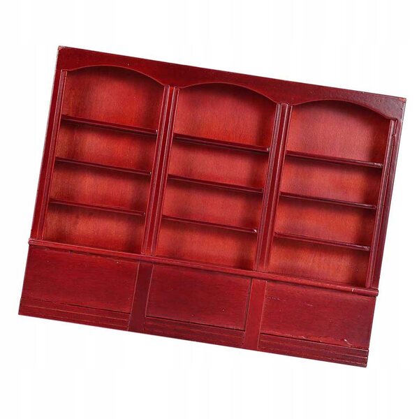 1:12 Mini-Bücherregal aus Holz für Puppenhaus – langlebiges dekoratives Accessoire