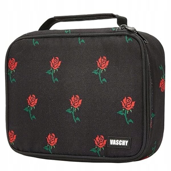 Rosa Bleistift-Organizer-Tasche, großes Fassungsvermögen, Polyestermaterial, 25 x 19,5 x 7,5 cm