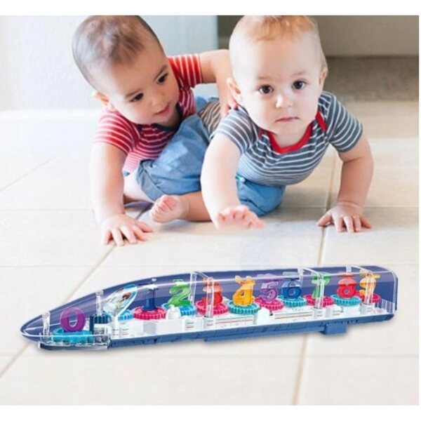 Giocattolo Treno Trasparente Interattivo con Luci e Musica per Bambini 5+