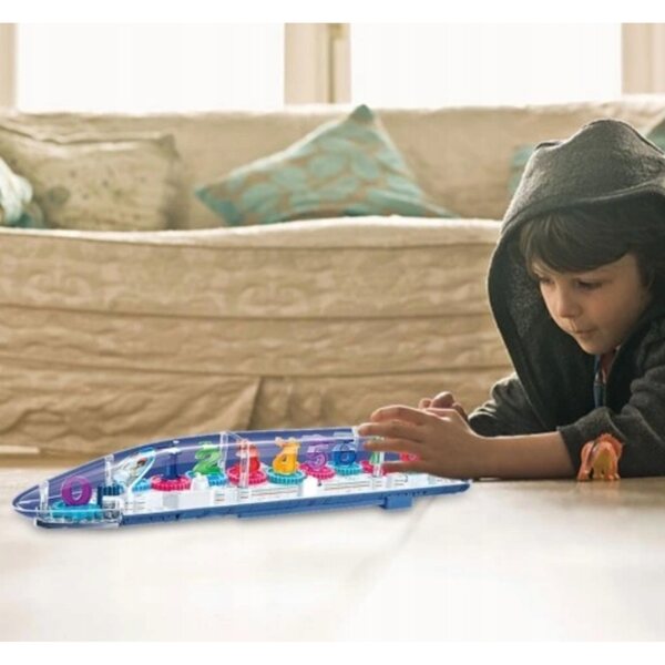 Giocattolo Treno Trasparente Interattivo con Luci e Musica per Bambini 5+