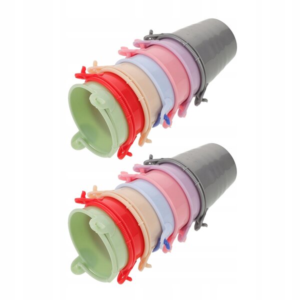 Set 35 Mini Secchielli Colorati in Plastica per Casa delle Bambole con Manico