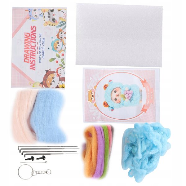 Nadelfilz-Set, Plüschwolle, Schafe, DIY-Material für Anfänger