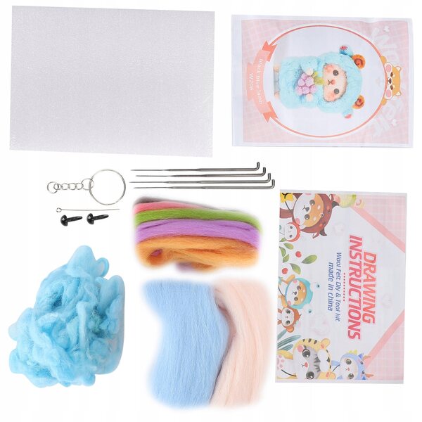 Nadelfilz-Set, Plüschwolle, Schafe, DIY-Material für Anfänger