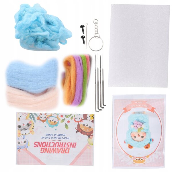 Nadelfilz-Set, Plüschwolle, Schafe, DIY-Material für Anfänger