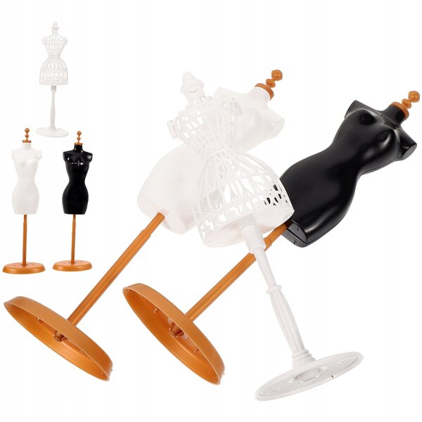 Set 6 Manichini in Plastica Resistenti per Abiti da Bambola - Espositori Miniature