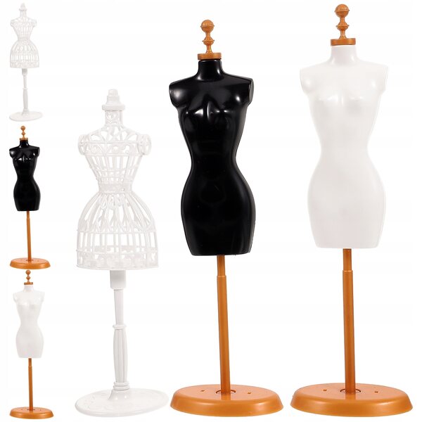 Set 6 Manichini in Plastica Resistenti per Abiti da Bambola - Espositori Miniature