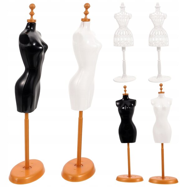 Set 6 Manichini in Plastica Resistenti per Abiti da Bambola - Espositori Miniature