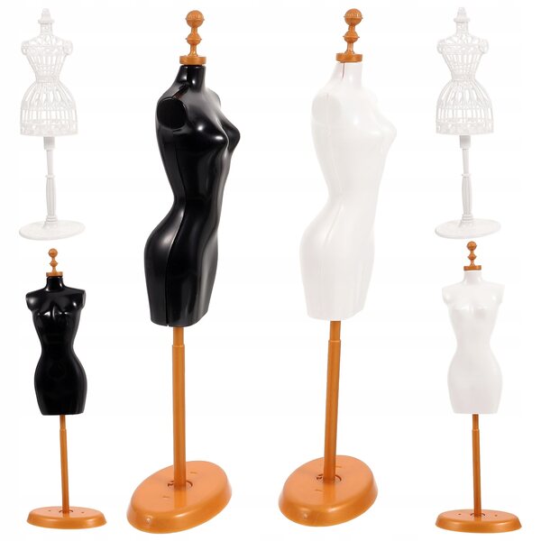 Set 6 Manichini in Plastica Resistenti per Abiti da Bambola - Espositori Miniature