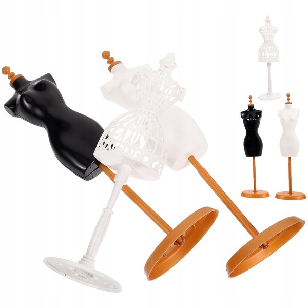 Set 6 Manichini in Plastica Resistenti per Abiti da Bambola - Espositori Miniature