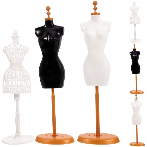 Set 6 Manichini in Plastica Resistenti per Abiti da Bambola - Espositori Miniature