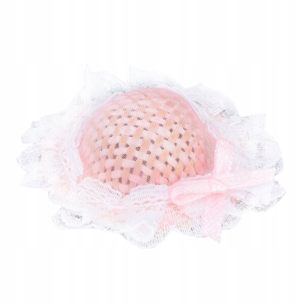 Mini cappello rosa da collezione in scala 1:12 per bambole e diorami