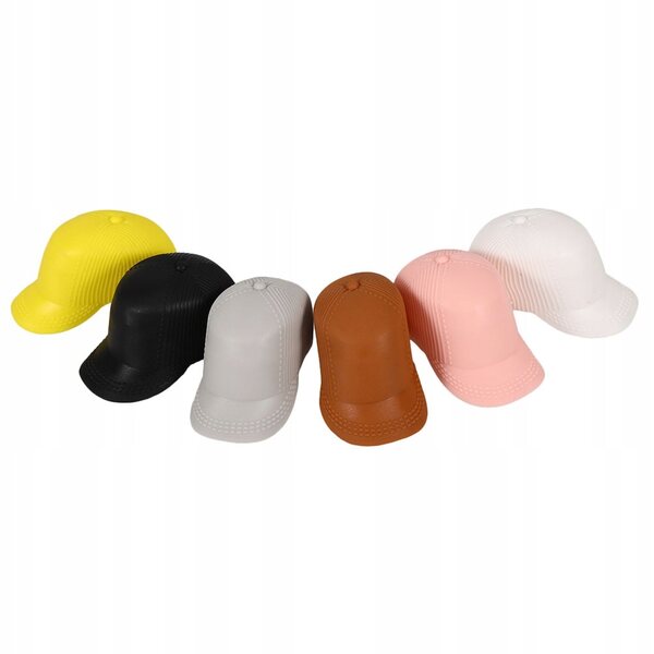 Set da 6 mini cappelli decorativi colorati in plastica per fai da te e giochi