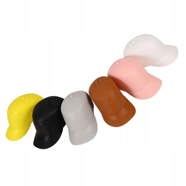 Set da 6 mini cappelli decorativi colorati in plastica per fai da te e giochi