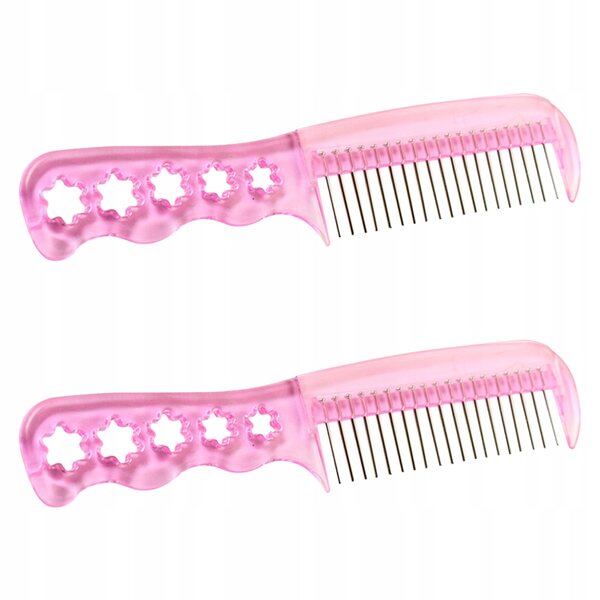 Set 2 Spazzole Rosa per Cura e Pettinatura di Parrucche e Capelli Sintetici