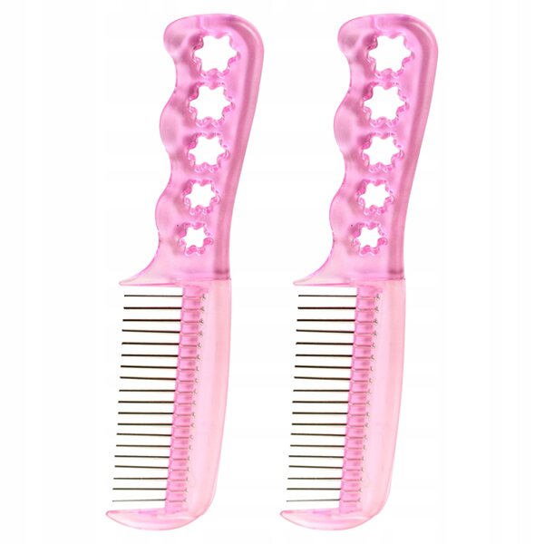 Set 2 Spazzole Rosa per Cura e Pettinatura di Parrucche e Capelli Sintetici