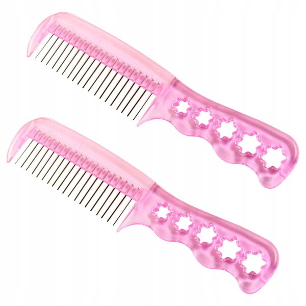 Set 2 Spazzole Rosa per Cura e Pettinatura di Parrucche e Capelli Sintetici